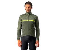 CASTELLI FINESTRE Jacket Homme, Military Green/Light Military-Chartreuse, S
