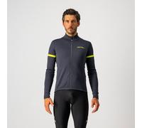 Castelli - Fondo 2 Jersey Fz - Maillot vélo homme Dark Gray / Yellow Fluo Reflex - L