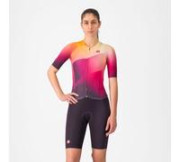 Castelli - Women's Free Sanremo Tri Suit S/S - Combinaison de cyclisme - XS - dark night shade / vivid orange