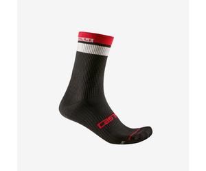 Castelli - Gara Thermal 18 Sock - Chaussettes vélo Black / White / Red - XXL