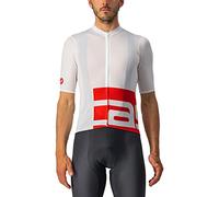 CASTELLI Homme Jersey du Centre-ville Maillot de surv tement, Weiß Rot, XXL EU