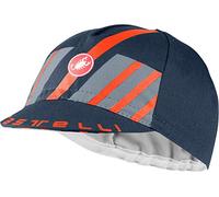 CASTELLI - Hors Catégories Casquette Homme, Homme, Bonnet, 4520049-414, Savile Blue/Light Steel Blue/Brilliant Orange, Taille Unique