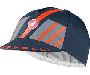 CASTELLI - Hors Catégories Casquette Homme, Homme, Bonnet, 4520049-414, Savile Blue/Light Steel Blue/Brilliant Orange, Taille Unique