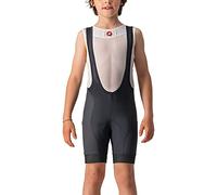 CASTELLI JR Compétition Bibshort, Short de Cyclisme avec Bretelles pour Enfants, Confortable et Respirant