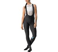 CASTELLI Legging bibtight Velocissima pour Femme, Noir/Bleu Sarcelle, XL