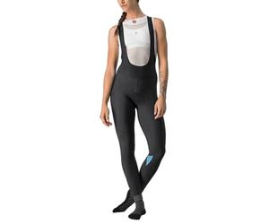 CASTELLI Legging bibtight Velocissima pour Femme, Noir/Bleu Sarcelle, XL