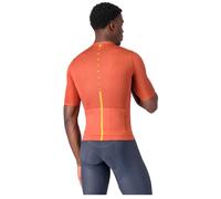 Castelli – Maillot de cyclisme Drittone Logo – manches courtes – Paprika / Mango Mojito – S