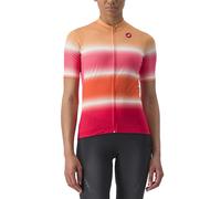 Maillot manches courtes femme castelli dolce orange rose