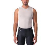 Castelli Maillot Pro Mesh 2.0 sans manches pour homme, couche de base en maille respirante pour vélo de route, vélo de gravier et course, blanc, Taille L