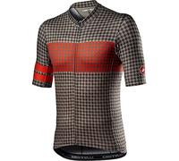 CASTELLI Maison Jersey T-Shirt Hommes, Vert Bark/Rouge Fiery, L