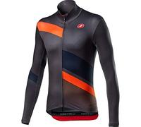 castelli Mid Thermal Pro Ls Jersey, T-Shirt pour Homme 2XL Dark Gray Orange