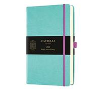 Castelli Milano Aquarela Jade vert Diary 2022 13 x 21 cm Couverture rigide Couleur verte 160 sachets