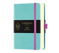Castelli Milano Aquarela Jade vert Diary 2022 9 x 14 cm Journalier S/D Couverture rigide Couleur verte 160 Paquet