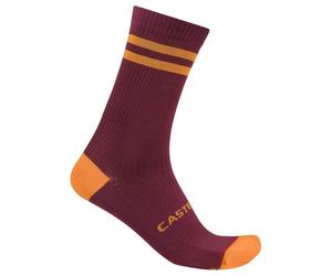 Castelli - Originale 18 Sock - Chaussettes de cyclisme - EU 44-47 - deep bordeaux / vivid orange