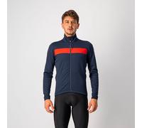 Castelli - Raddoppia 3 Jacket - Veste vélo homme Savile Blue / Red Reflex - S
