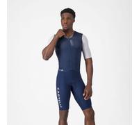 Castelli – Combinaison de cyclisme Saturday Morning Skinsuit – L – Belgian Blue / White