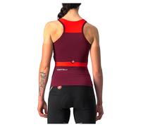 Castelli Solaris Sleeveless Jersey Rouge L Femme Bordeaux / Red