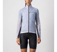 Veste fine coupe-vent Castelli Squadra Stretch argenté gris foncé femme - M