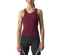Maillot Castelli Solaris bretelles lilas rouge femme - L