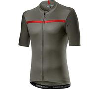 Castelli Unlimited Jersey, T-Shirt Homme, Forest Gray/Red, S