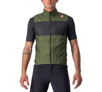 CASTELLI Unlimited Puffy Vest Jacket Homme, Light Military Gray/Dark Gray-Brilliant Orange, XL
