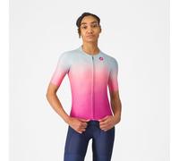 Castelli Maillot de cyclisme UPF Femme manches courtes S – Winter Sky / Violet Pink