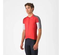 CASTELLI - Vêtements Hauts vélo - Maillot Entrata 6 Red Smoky Gray Silver Gray - Maillot | Castelli - L - male L