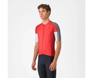 CASTELLI - Vêtements Hauts vélo - Maillot Entrata 6 Red Smoky Gray Silver Gray - Maillot | Castelli - M - male M