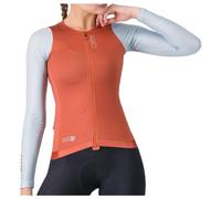 Castelli - Women's Corretto Long Sleeve Jersey - Maillot de cyclisme - S - paprika / winter sky