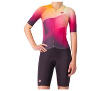 Combinaison Castelli Free San Remo 3 Rosso Corsa manches courtes violet orange femme - XL