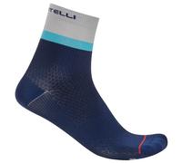 Castelli - Women's Tonal Logo 12 Sock - Chaussettes de cyclisme - EU 35-38 - belgian blue / silver gray-neon