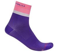 Castelli - Women's Tonal Logo 12 Sock - Chaussettes de cyclisme - EU 39-41 - ultraviolet / rosa giro-purple m