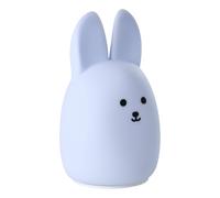 EGLO Veilleuse LED Castellino, lampe de table à piles lapin, décoration chambre d'enfant fille garçon, lampe de chevet en silicone, lampe de chevet enfant bébé lit, tactile, bleu, blanc chaud, RVB