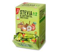 Castello since 1907 Édulcorant Stevia + Erythritol 1:2, 204 sachets | 2,5g par sachet, 100% Naturel, 0 Calories, 0 Indice Glycémique, 0 Glucides, Keto et Paleo, 510g