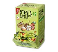 Édulcorant Stevia + Erythritol 1:2 | 204 sachets de 2,5g | Substitut de Sucre 100% Naturel - 0 Calories - 0 Indice Glycémique - Keto et Paleo - 0 Glucides - Non-OGM - Castello since 1907-510 g