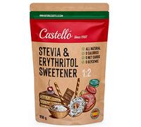 Édulcorant Stevia + Erythritol 1:2 | 1g = 2g de Sucre | Substitut de Sucre 100% Naturel - 0 Calories - 0 Indice Glycémique - Keto et Paleo - 0 Glucides - Non-OGM - Castello since 1907-850 g