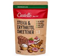 Édulcorant Stevia + Erythritol 1:3 | 1g = 3g de Sucre | Substitut de Sucre 100% Naturel - 0 Calories - 0 Indice Glycémique - Keto et Paleo - 0 Glucides - Non-OGM - Castello since 1907-850 g