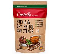Édulcorant Stevia + Erythritol 1:8 | 1g = 8g de Sucre | Substitut de Sucre 100% Naturel - 0 Calories - 0 Indice Glycémique - Keto et Paleo - 0 Glucides - Non-OGM - Castello since 1907-850 g