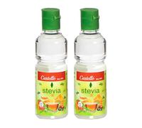 Castello since 1907 Lot 2x Stevia Liquide 125ml | 750 doses | 10 gouttes = 1 c.à.c de sucre | Substitut du Sucre | 0 Calorie - 0 Indice Glycémique - 0 Glucides nets - Keto Végan