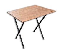CASTELMERLINO 700 Table, Tuyau en Fer et contreplanqué Marin de la Marque Okumé, Nature, 60 x 80