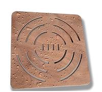 Castelmerlino Caillebotis de douche en contreplaqué Okumè marine 72x72 cm pour receveurs de douche 90x90 cm