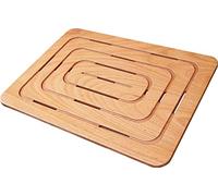 Castelmerlino Caillebotis de Douche en contreplaqué Okumè Marine 79x56 cm pour receveurs de Douche 100x70 cm