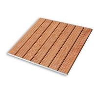 Castelmerlino Caillebotis de douche en mélèze avec latte confort et profilés en aluminium 64x64 cm pour plaques 80x80 cm