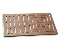 Castelmerlino Caillebotis de douche en Okumè Marine Contreplaqué 78x55 cm pour receveurs de douche 100x70 cm