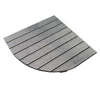 Castelmerlino Plateau de douche d'angle couleur gris côté 64 cm idéal pour receveurs de douche d'angle de côté 80 cm.