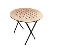 Castelmerlino Silvia Table Pliante, Métal, Okume Natural, Rond