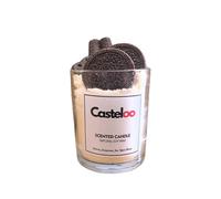Casteloo Bougie parfumée - Bougie fantaisie en cire de soja en forme de Chocolat Oreo dans une tasse, Trompe Oeil