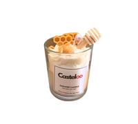 Casteloo Bougie parfumée - Bougie fantaisie en cire de soja en forme de Pot Miel glacée dans une tasse, Trompe Oeil
