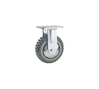 Caster wheels, Ensemble de roulettes industrielles robustes de 20 cm avec frein, roulettes for étagères en PVC gris et chariot pivotant ，for furniture(Directional)