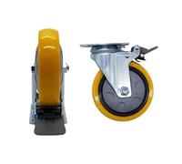 Caster wheels, Roue pivotante à verrouillage haute capacité et longue durée de vie for chariot, en TPE, 5 ou 6 pouces, for charge élevée. ，for furniture(PU-5-BK)